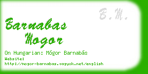 barnabas mogor business card